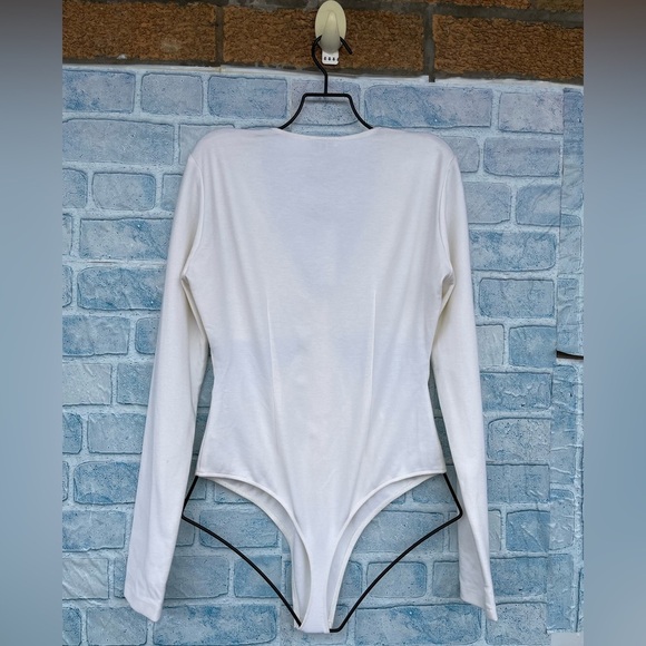 Fleur Du Mal Midriff Cut Out Body Suit ivory size large - Picture 8 of 10